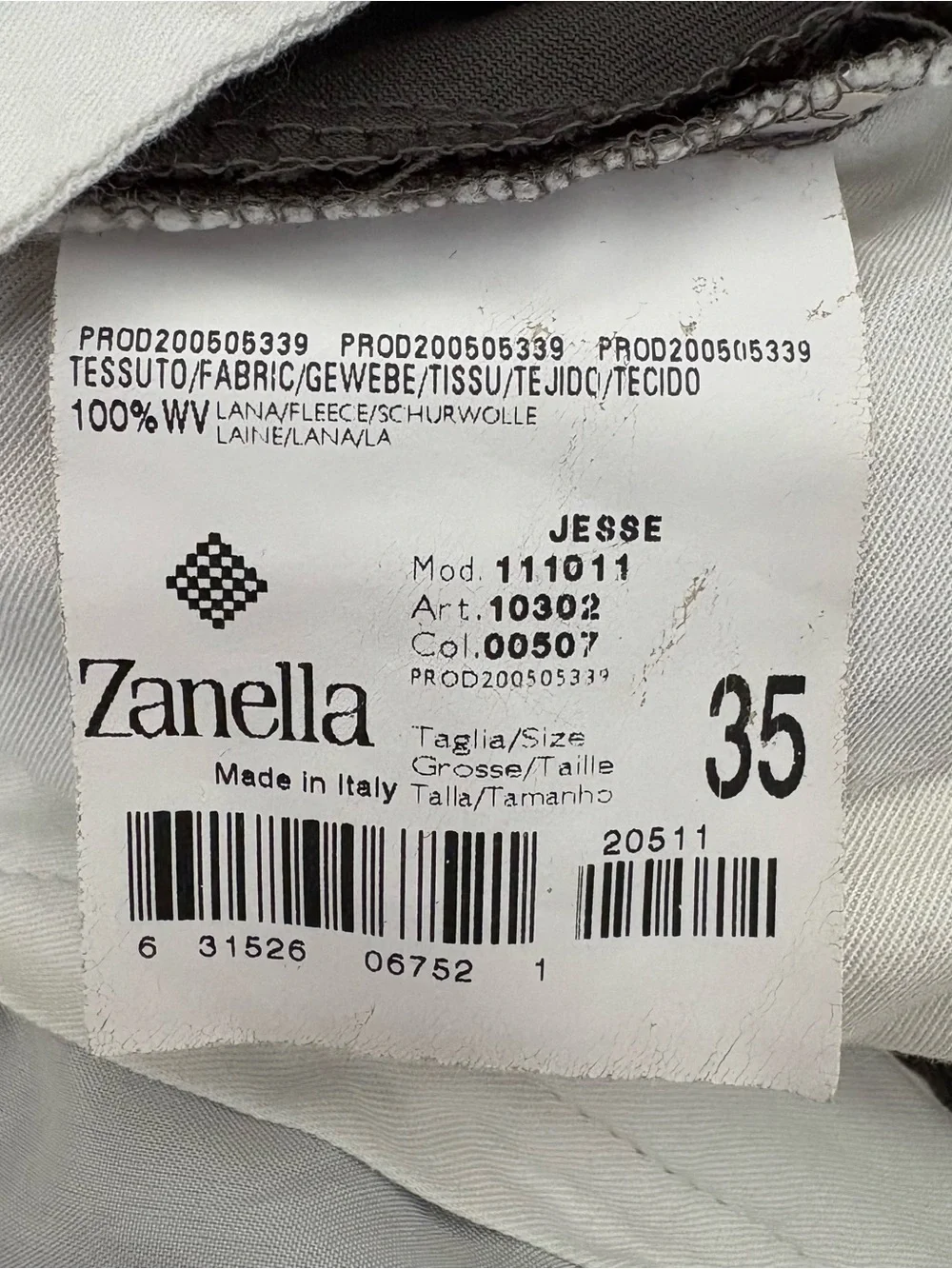 Zanella Mens Dress Pants Slacks 34 Jesse Virgin Wool Pleated Cuffed Italy Olive